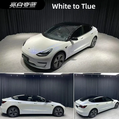 Auto Color Change Film – Color Change Film Tpu Film - imported-tpu-turns-white-to-blue-152-15m-roll