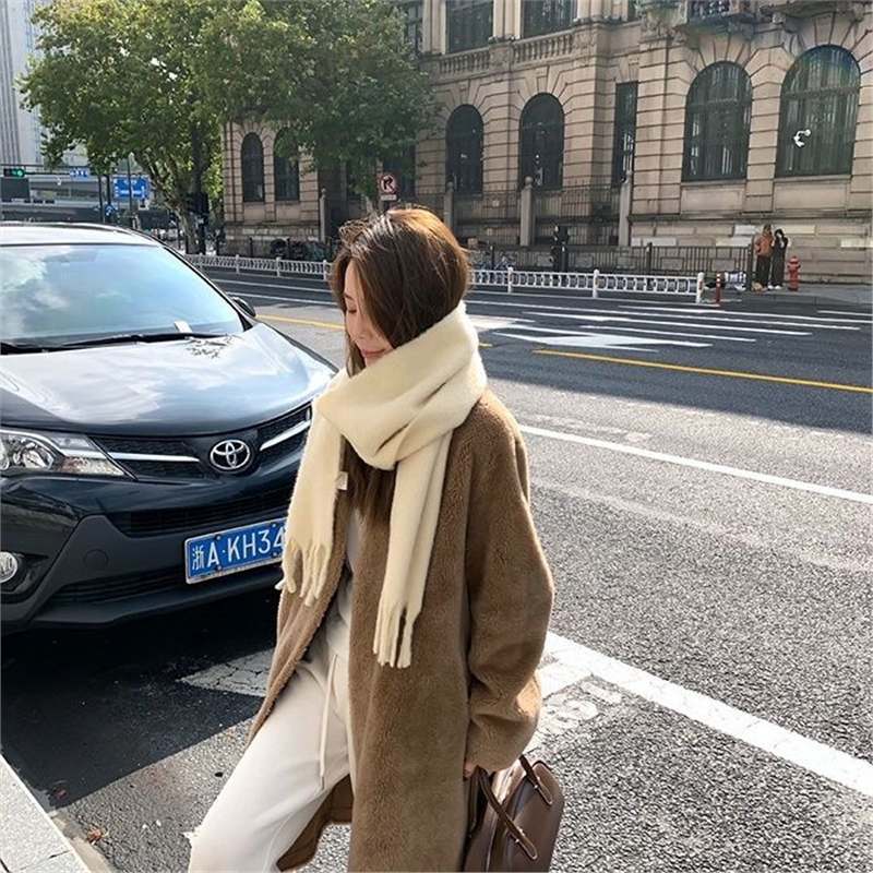 羊羔毛皮毛一体韩版加厚宽松高级