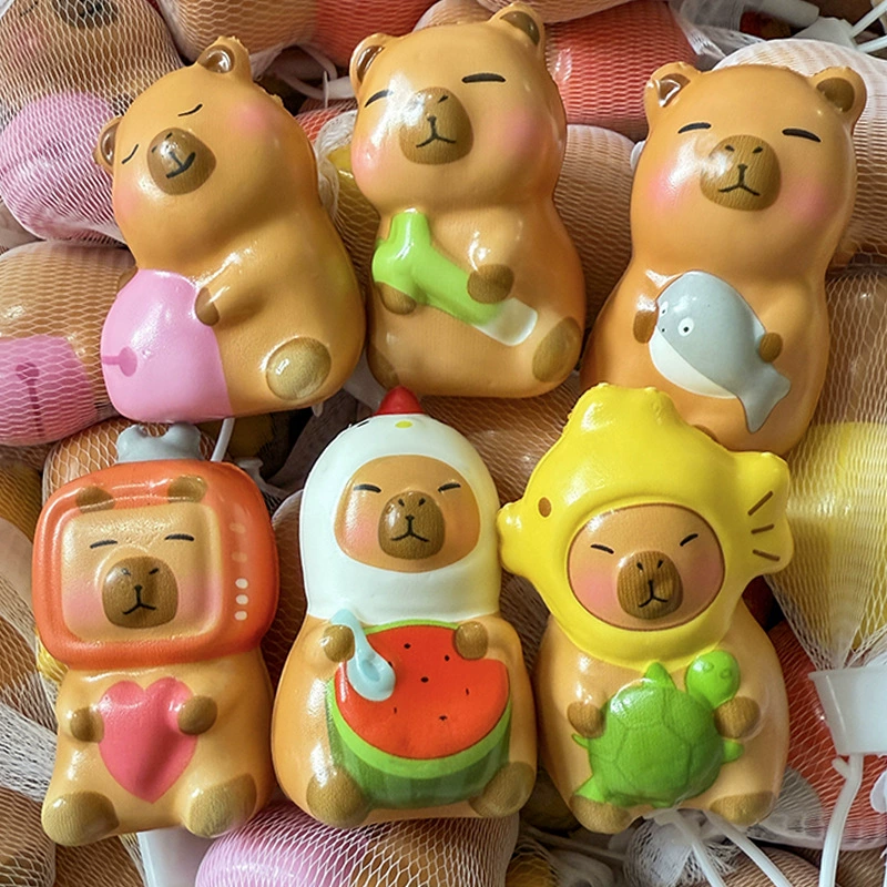 Сетчатая сумка Капибара распаковать и зажимать музыку Медленный отскок игрушки оптом студенческие подарки декомпрессионная мультяшная кукла