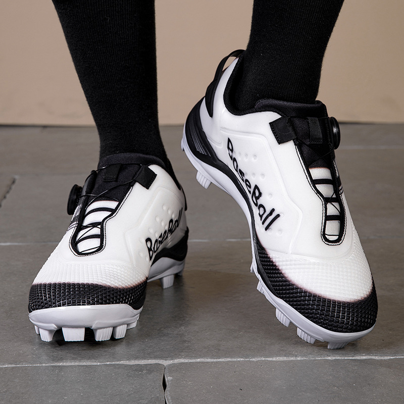 New Men's Baseball Shoes with Professional Rubber Spikes for Grip, American-Style Baseball and Softball Cleats, Training and Competition Shoes, Men's Rugby Shoes