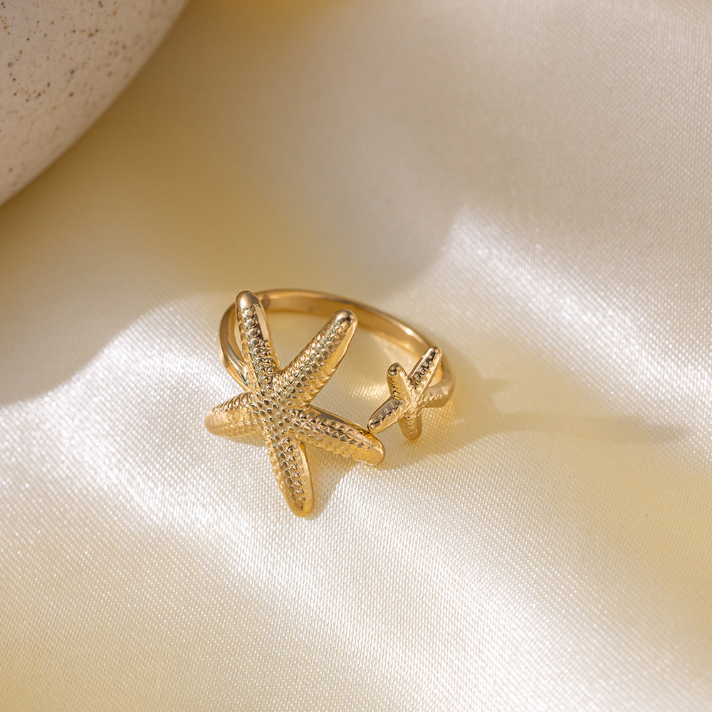 5g Weight 0.03µm-0.05µm Gold Plating Thickness PVD Coated Gold Plating Process Real Gold Plated Plating Material Zircon Inlay Material Rings, Earrings, Necklace Classification cable chain Chain Type Daily Occasion 304 Stainless Steel Material Starfish, Shell Pattern All Seasons Season Women's Gender IG Style, Marine Style Style Waterproof Non Tarnish, Inlay Craft PVD Coated Real Gold Plated 18K Gold Starfish Shell Titanium Steel IG Style Marine Style Waterproof Non Tarnish Rings Earrings Necklace 10