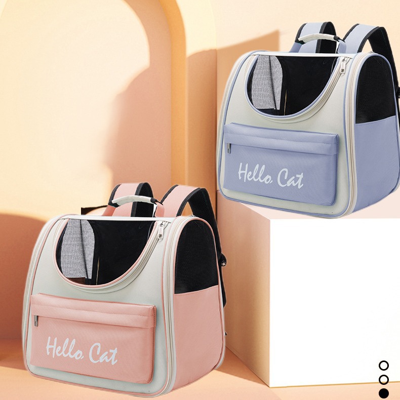 Nueva bolsa de transporte portátil para gatos, mochila sencilla para mascotas, mochila transpirable para viajes de gatos.