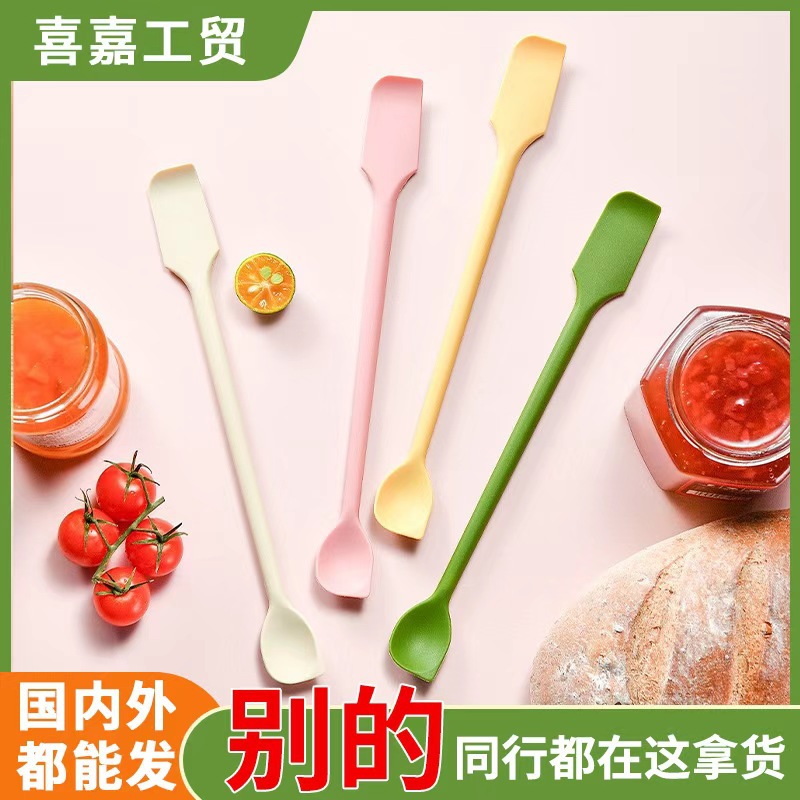 Cross-Border Direct Sales Silicone Sauce Spoon Kitchen Utensils Bread Jam Scraper Baking Butter Commercial Wholesale