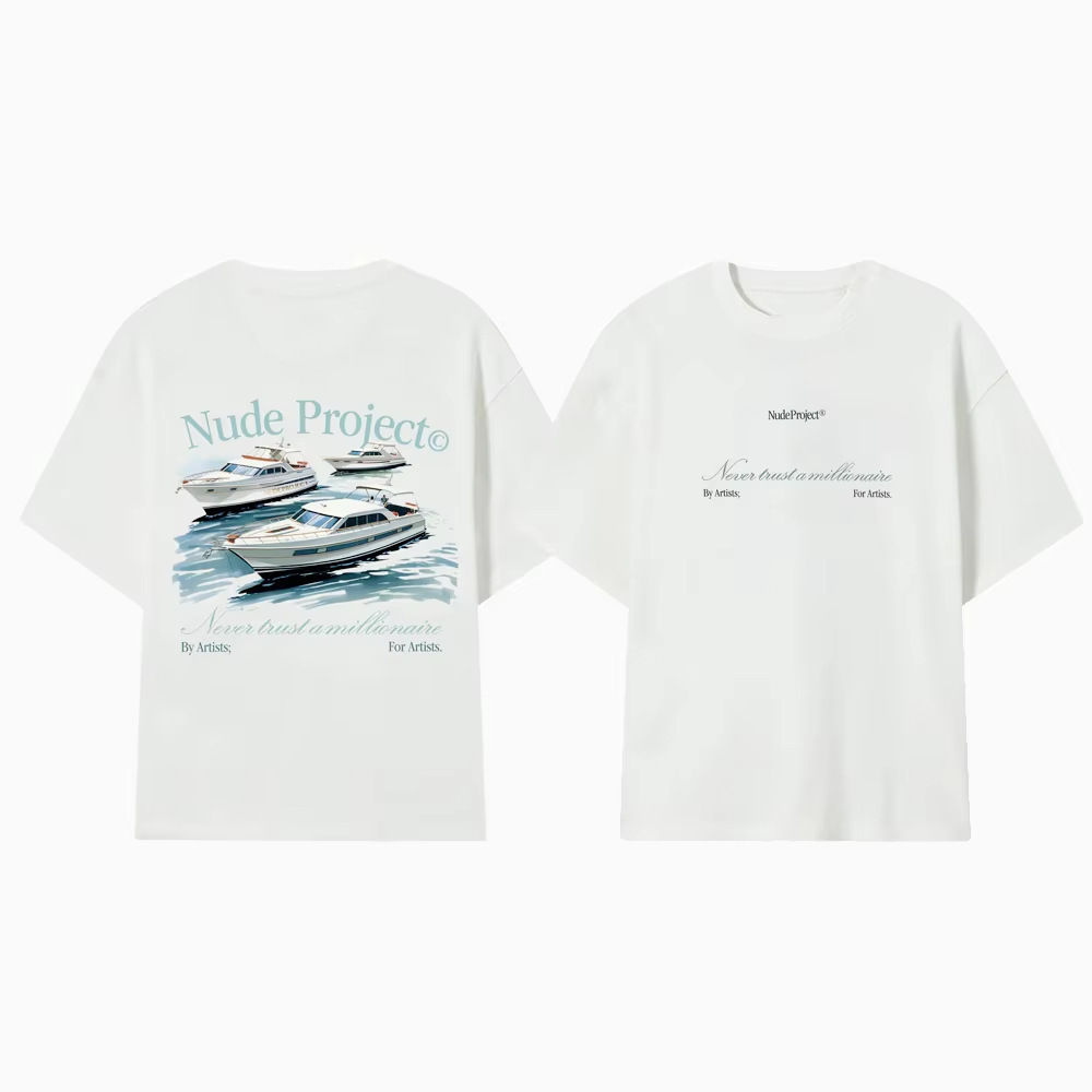 Camiseta de Algodón Estampada de Corte Holgado para Hombre y Mujer | Transpirable