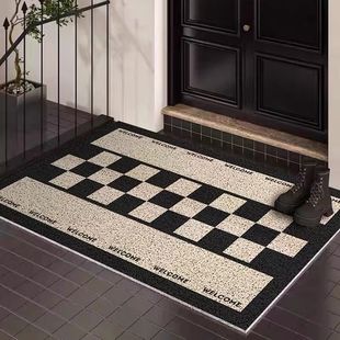 Modern Simple Entrance Door Floor Mat Wire Ring Door Mat Entrance Door Mat Entrance Home Mat Door Inside and Outside Anti-Slip Mat