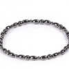 Fashionable black accessory, magnetic ankle bracelet suitable for men and women, European style