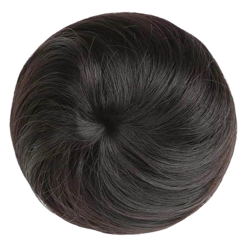 Manufacturer Wholesale Wig Women's Ball Headband Hair Bud High Temperature Silk Lazy Hair Tie Fluffy Retro Short Straight Hair Hair Bag