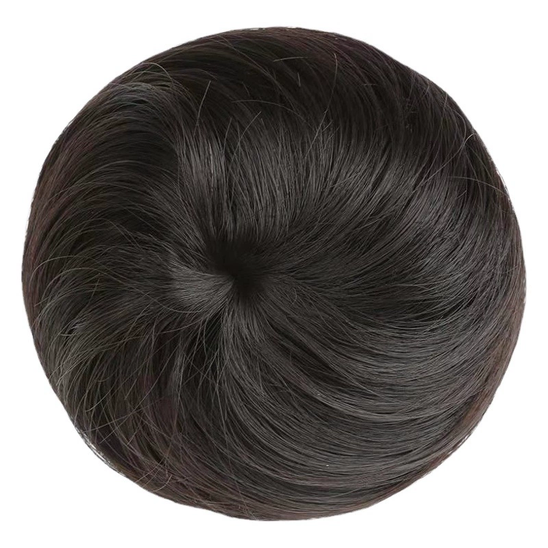 Производители оптом парик Женская Фрикаделька головная пластина цветочный бутон высокотемпературный Шелковый ленивый кольцо для волос пушистая Ретро Короткие волосы прямые волосы сумка