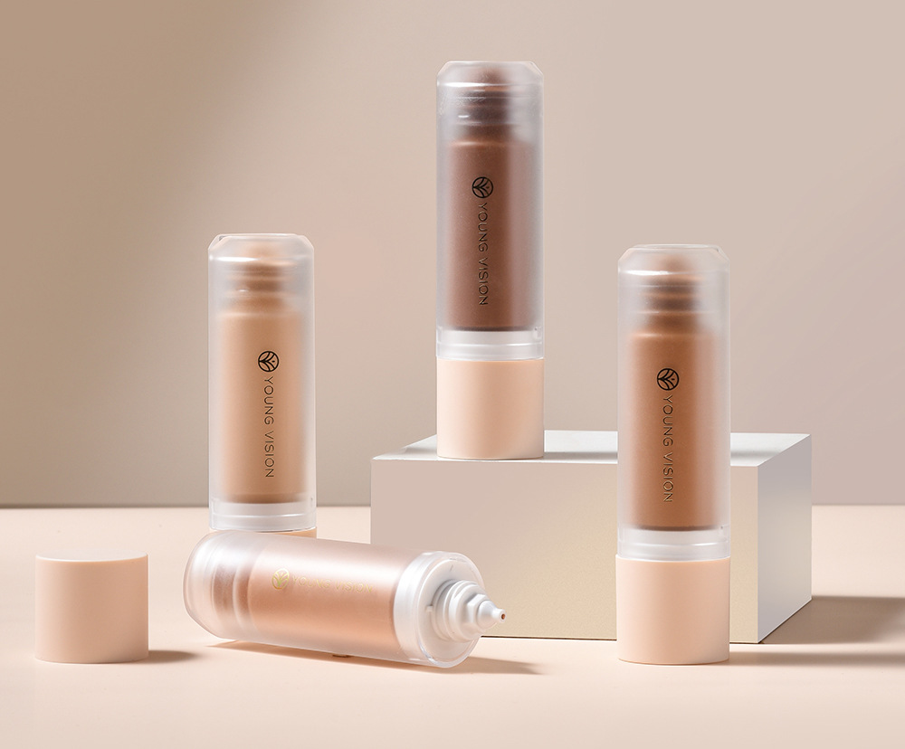 YOUNG VISION Bottom Press Foundation is a detachable matte facial base makeup liquid that is not prone to smudge undefined