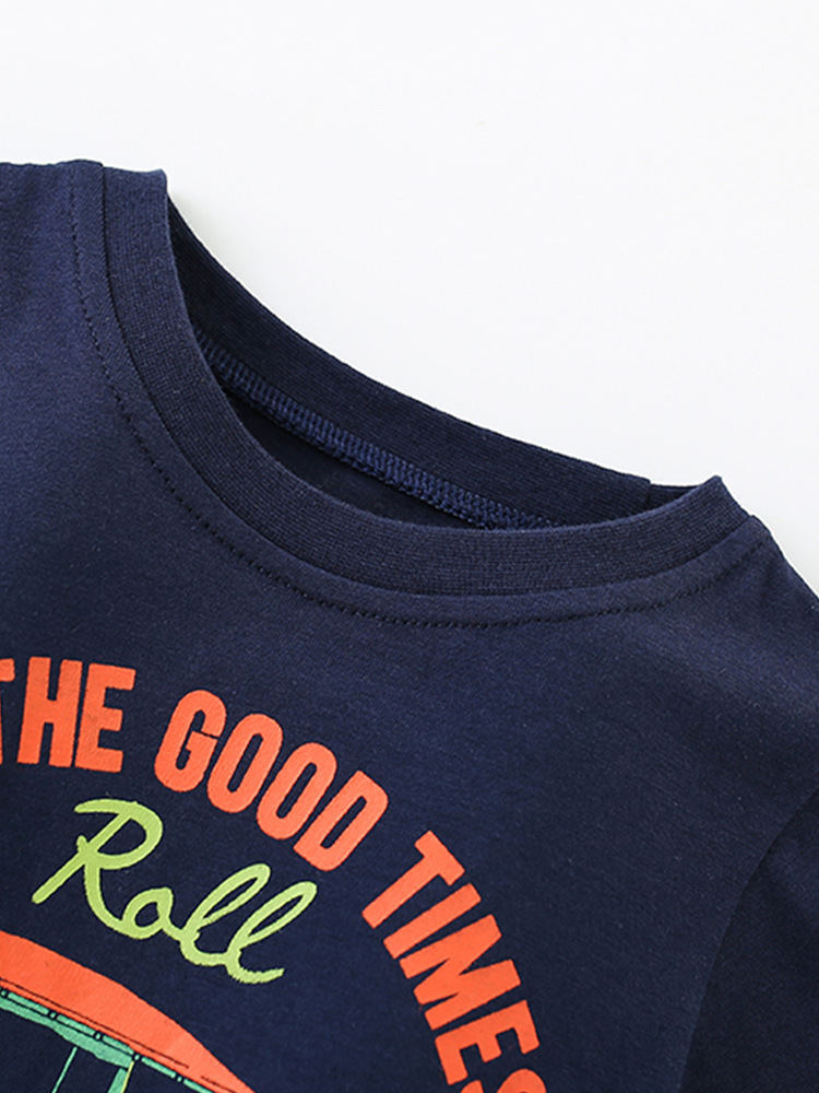 Malwee traje para niños verano nuevo estilo europeo y americano para niños pequeños y medianos camiseta cuello redondo pantalones de manga corta hermoso traje de dos piezas