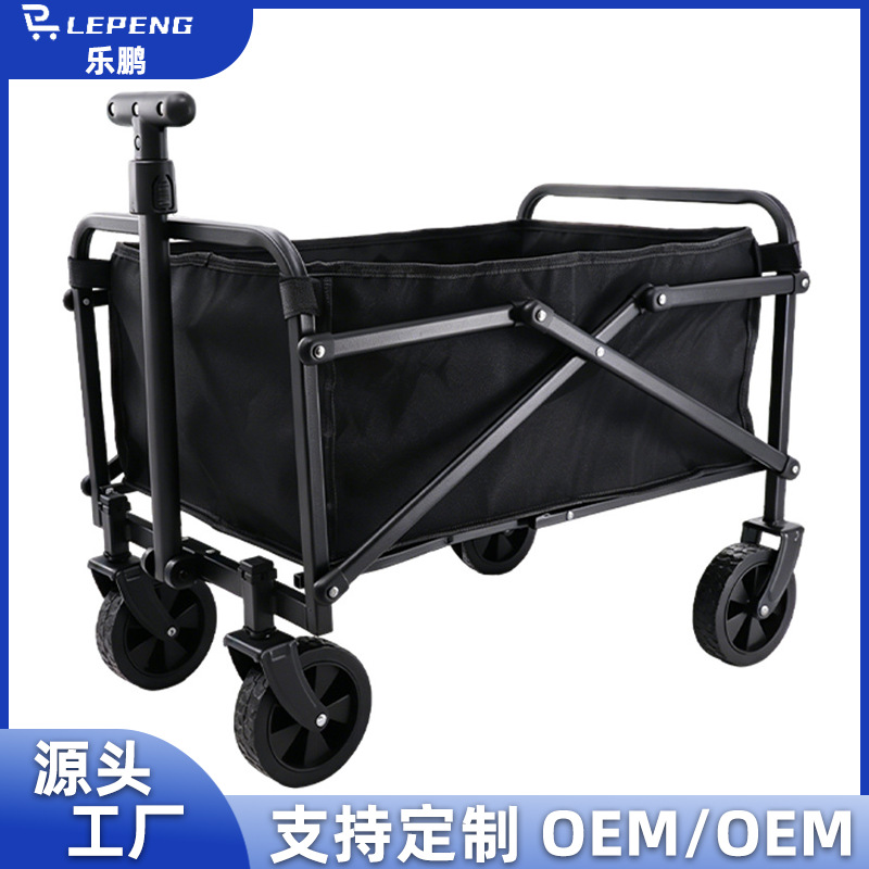 Special Cart for Night Market Stalls, Foldable Outdoor Camping Picnic Cart with Universal Wheels and Thickened Fabric