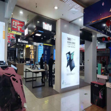 联想电脑展示柜 笔记本展台展示架电脑展台 南京木质烤漆柜台