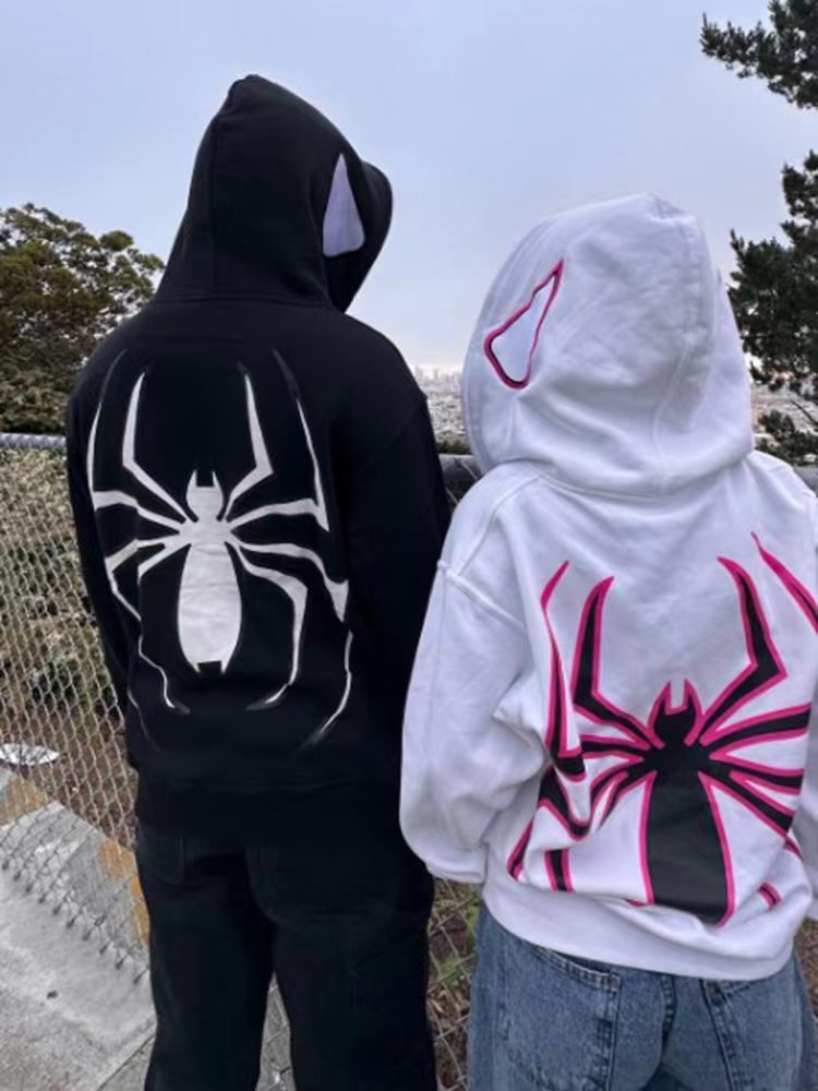 Unisex Hoodie Long Sleeve Unisex Hoodies Printing Casual Spiderman display picture 1