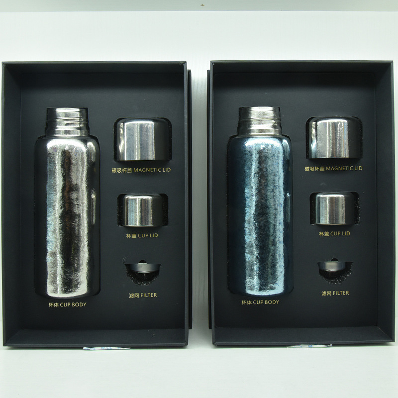 純チタン磁気保温カップビジネスオフィスティーネット付き純チタンお茶オフィスカップ高顔値車載飲料カップ|undefined