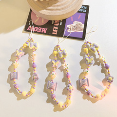 少女ins糖果蝴蝶結珠珠鏈混搭吊墜飾品ccd相機星星手機掛繩手提鏈