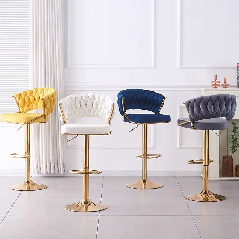 Silla de bar moderna y simple, silla giratoria de cajero, silla de recepción elevada, silla de bar elevable, taburetes altos image 3