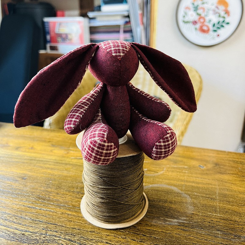 Patchwork creativo conejo muñeca Lu bordado hecho a mano material de bricolaje Paquete de regalo de los niños decoración del hogar grandes orejas de conejo