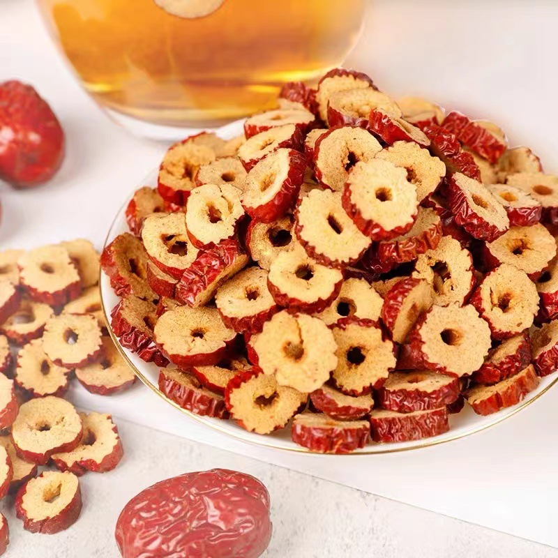 Canned jujube slices, dried jujubes, jujube tea, Xinjiang large crispy jujubes, seedless ash jujubes, jujube rings, dry goods