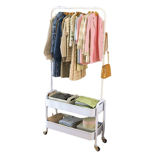 Hanging Rack Floor Bed Single Rod Cooling Clothes Rack Cabinet Clothes Pole Balcony Simple Clothes Hanger Household Upright