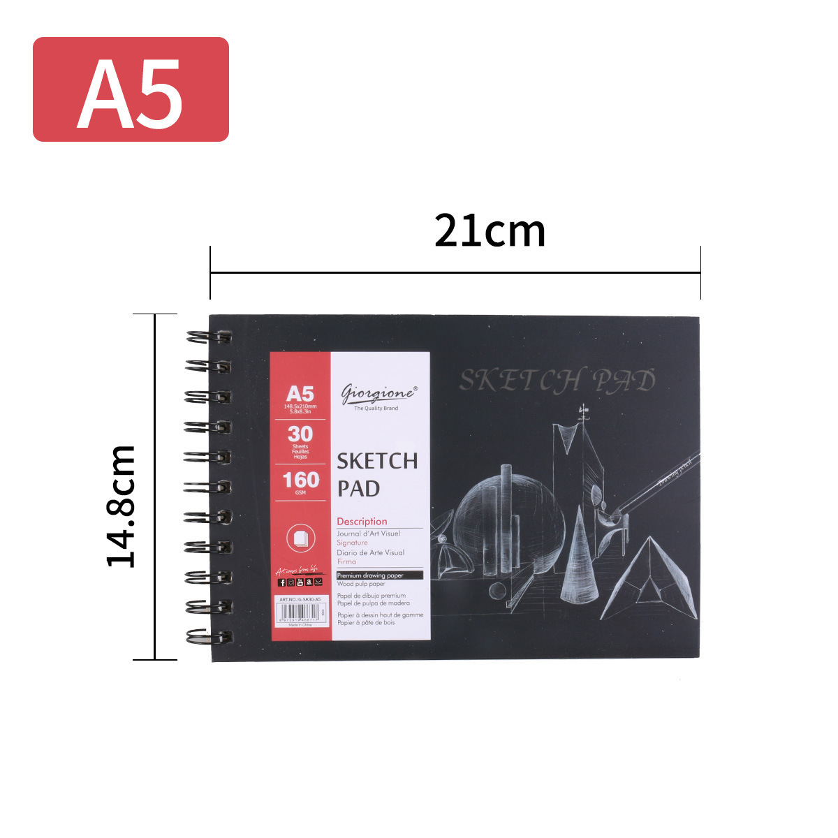 Cuaderno de Bocetos para Dibujo A4 de 30 Hojas de Papel image 7