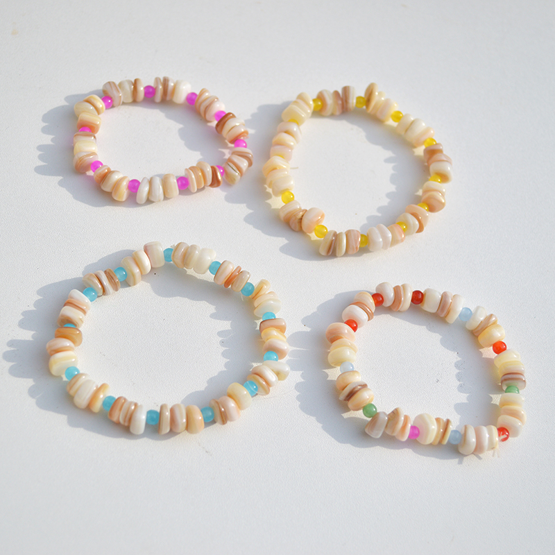 Conchas naturales pulsera caracoles collar diy joyas de chicas hechas a mano puestos de mercado nocturno regalos características pulseras