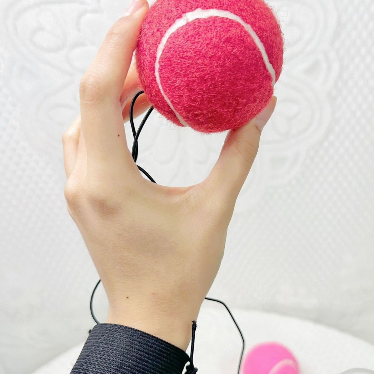 Bola de pulso para crianças, bola de pulso para tênis com corda, bola de balanço de borracha, exercício de reação, descompressão, brinquedo, pode ser personalizado