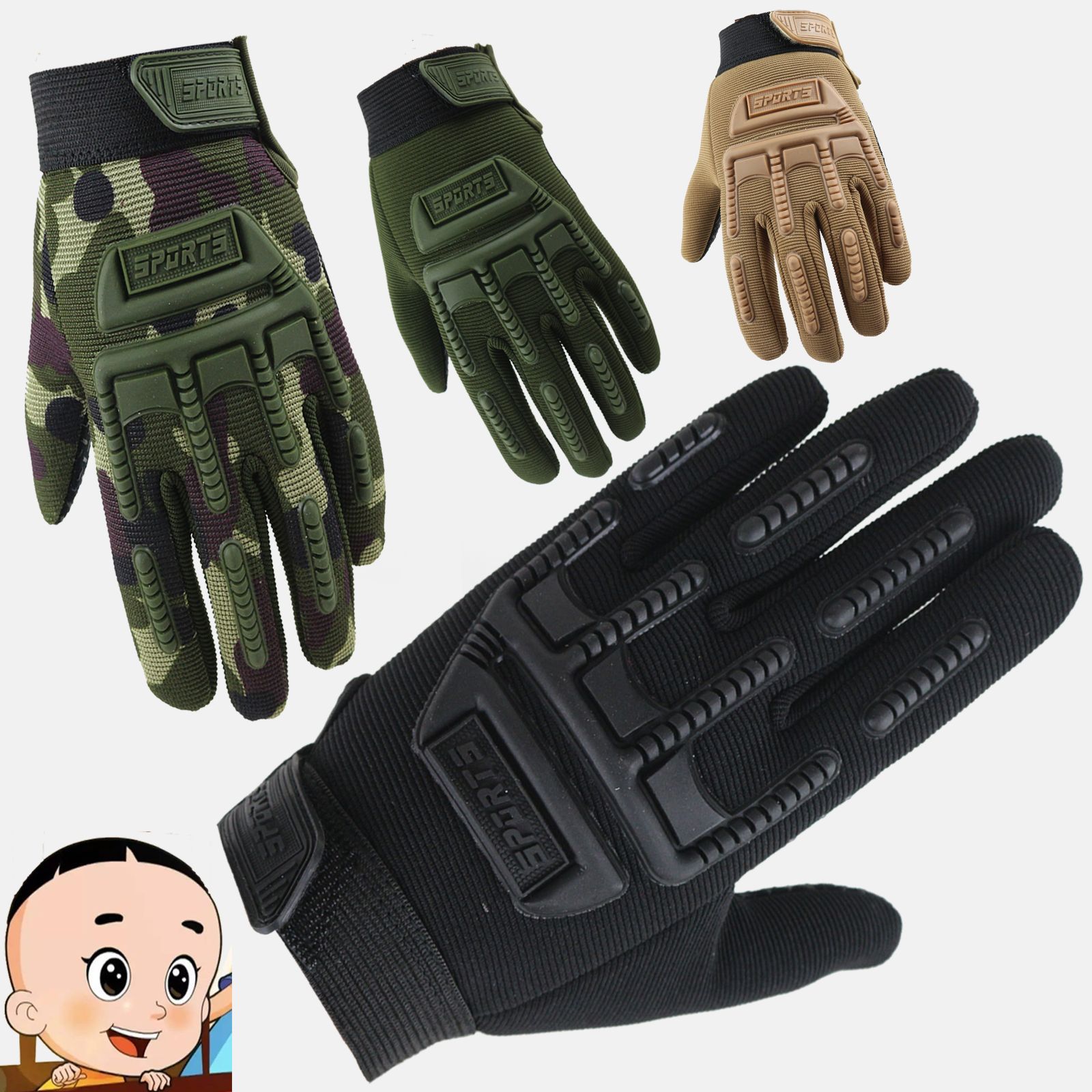 children's tactics non-slip gloves for men and women for gym for…