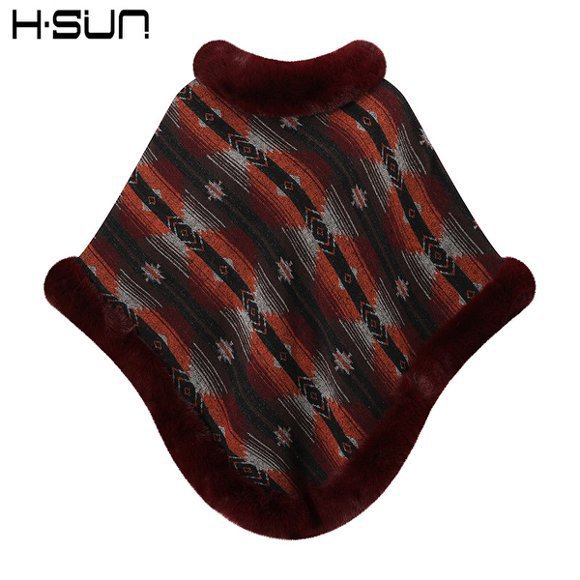 Capa tipo chal de otoño e invierno 2026, nueva bufanda de piel sintética de conejo, abrigo de punto para mujer, prenda exterior holgada y versátil. image 62