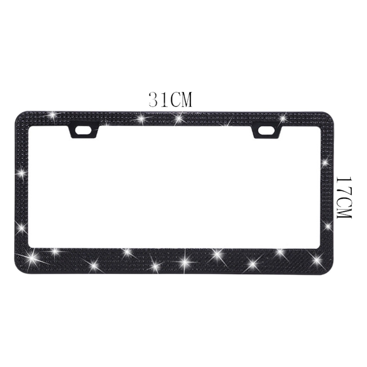 Marco de placa de matrícula de diamantes de imitación transfronterizo Marco de placa de matrícula de diamante acrílico estándar americano accesorios para automóviles Marco de placa de acero inoxidable