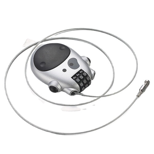 Cartoon cow telescopic steel cable wire rope password lock suitcase clothing sled motorcycle helmet lock