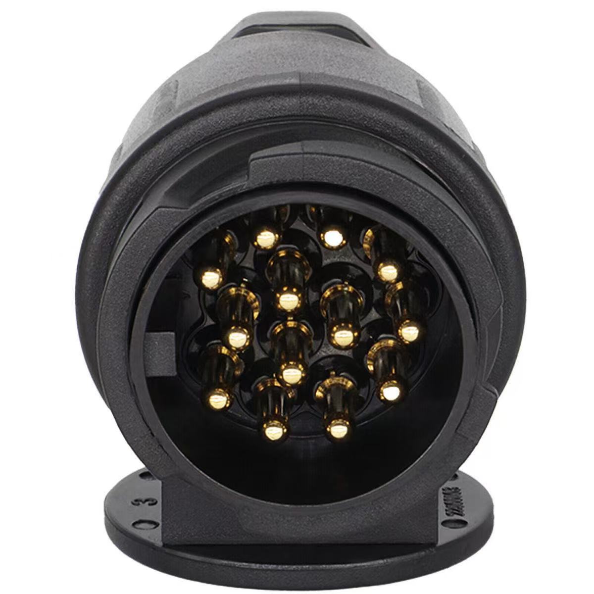 European-Style Vehicle 13-Pin 12-Volt Plug 13-Hole Trailer Signal Light Display