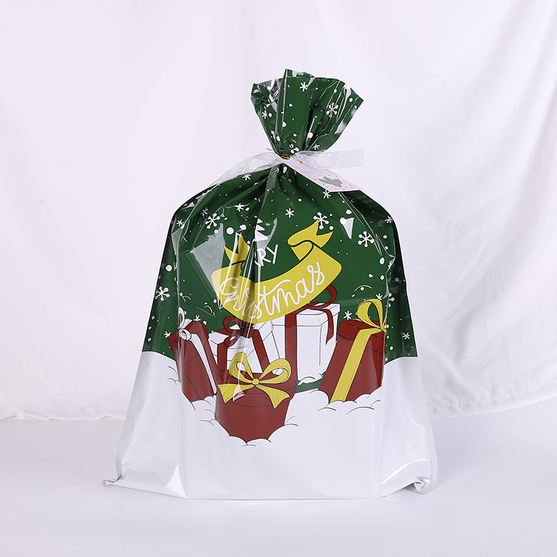 En stock corbata cuerda Navidad caramelo bolsa alce Santa Claus Correa cordón bolsa caramelo bolsa de regalo personalización image 29