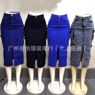 Women's denim skirtsŮʿţ��ȹCargo skirt ��ڴ����b����ȹŮ
