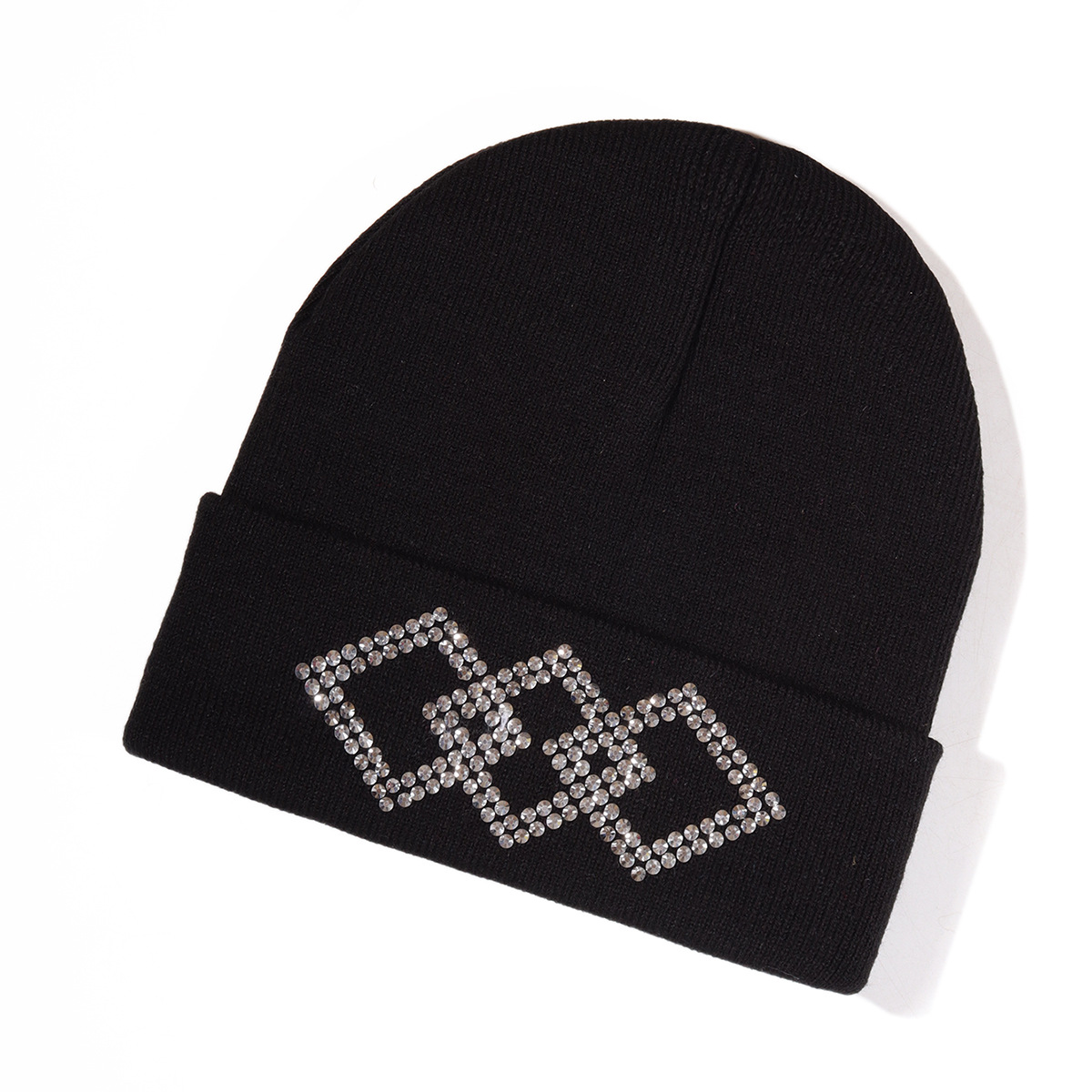 Unisex Diamond-iron hat rhinestone knit hat knitting hat party_voghion.com