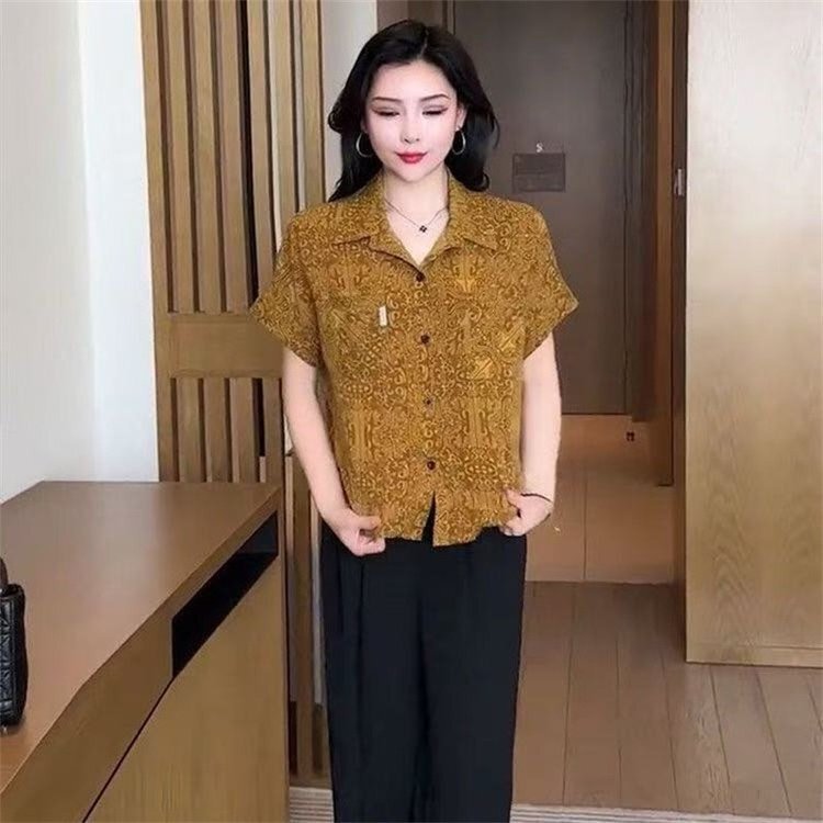 2026 Summer New Style Youthful Slimming Versatile Casual Tops Fashionable Stylish Short-Sleeve Shirts for Women