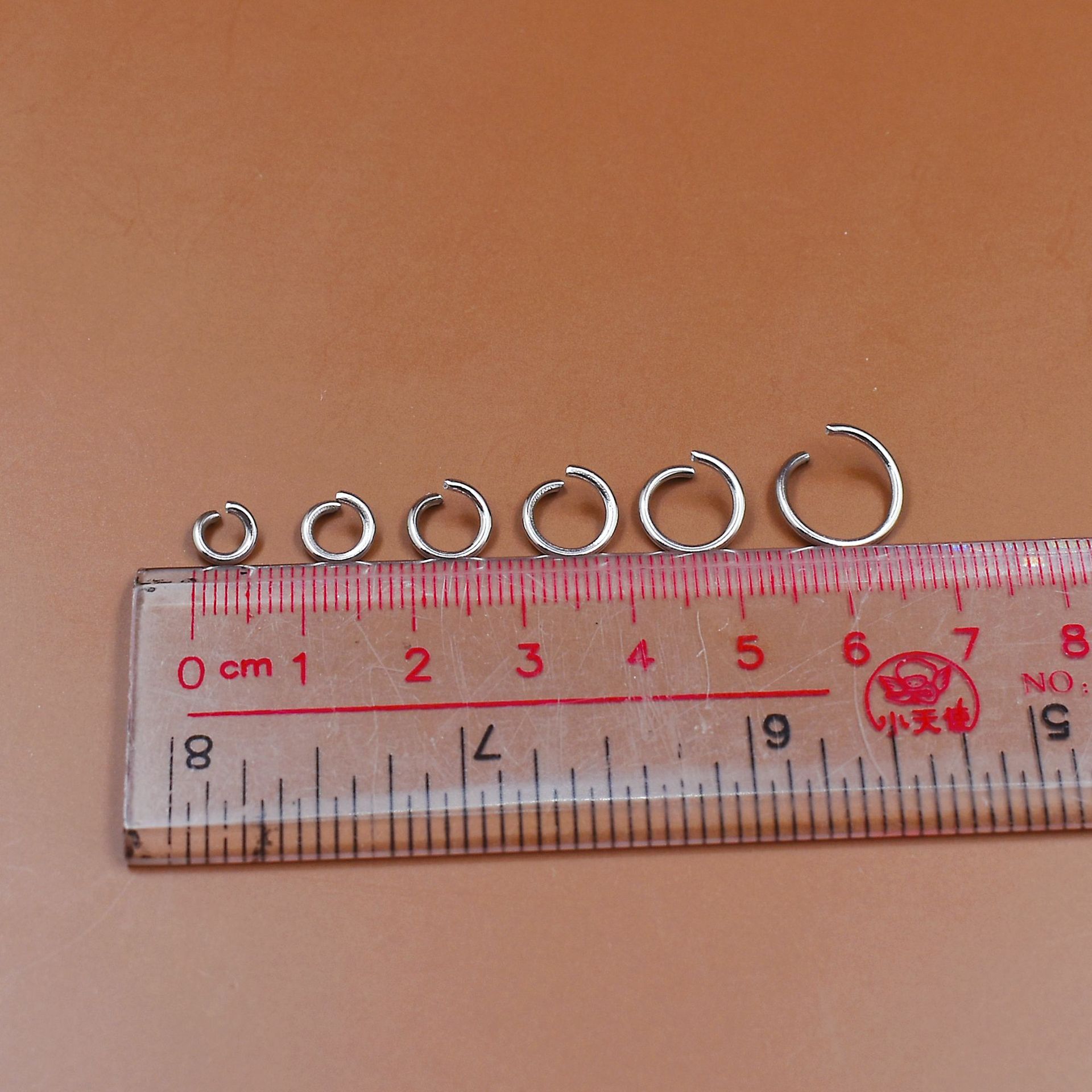 304 Stainless Steel Open Ring 1.2mm Wire Thickness Jewelry Accessories Matching Ring DIY Connection C Ring Jewelry Ring Necklace