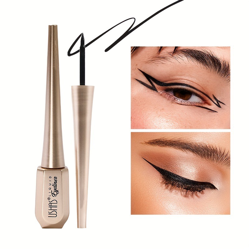 Lápiz delineador de ojos líquido explosivo de punto transfronterizo USHAS, impermeable y duradero, sin manchas, delineador de ojos negro muy fino Amazon