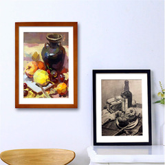 廠家批發畫室木質相框字畫框4開 8卡紙裝裱相框 A4 A3執照框 海報