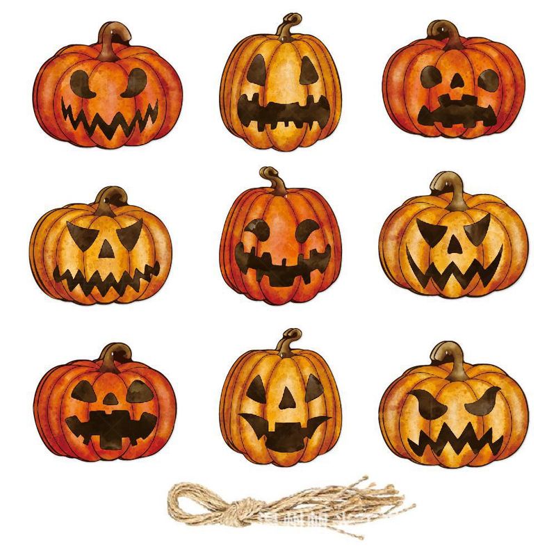 国境を越えて爆発したアマゾンハロウィーン装飾パンプキンストラップハロウィーンパーティーの雰囲気配置カボチャ吊り下げ|undefined
