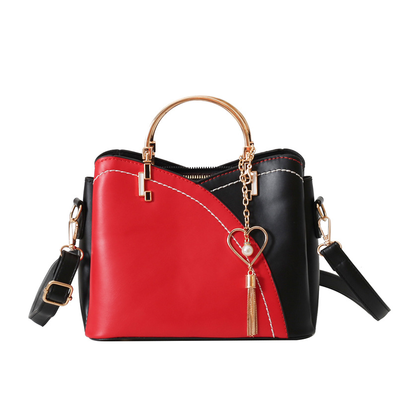 Bolsos transfronterizos moda femenina estilo coreano color de contraste bolso de hombro de gran capacidad casual bolso de mensajero de todo fósforo al por mayor