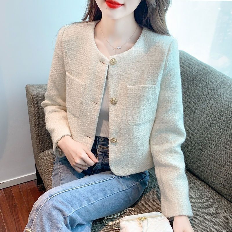2025 Spring and Autumn New Style Chanel-Inspired Jacket, High-End and Elegant Tweed Short Coat for Petite Women