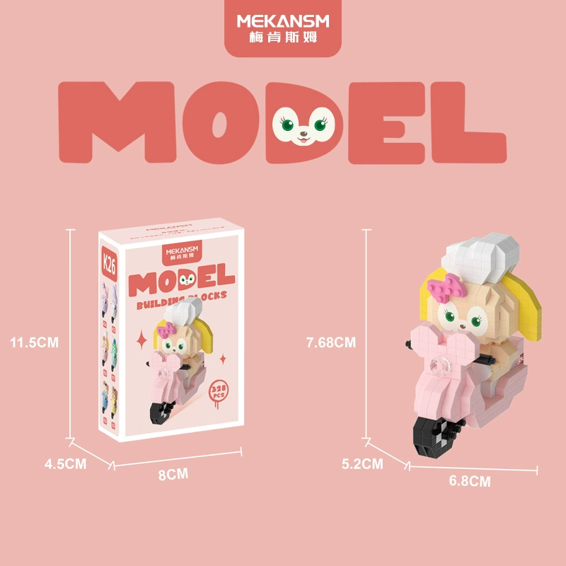 Mini Bricks Cartoon Constructor Set, Sanrio-style Characters, Multiple Models (188–626 pcs)