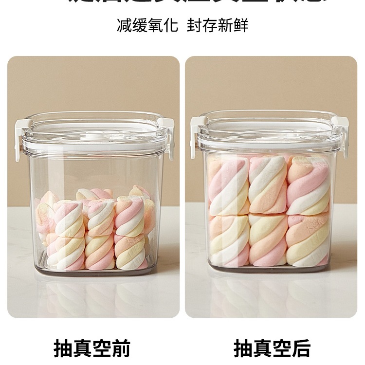 Caja de conservación al vacío extraíble eléctrica, tanque sellado, caja de cocina, granos de café, té, granos integrales, almacenamiento de alimentos