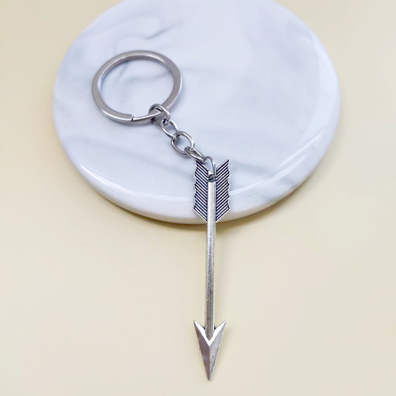 Fashionable Cupid Arrow Keychain Retro Alloy Cupid Arrow Keychain for Men and Women Party Commemorative Gift