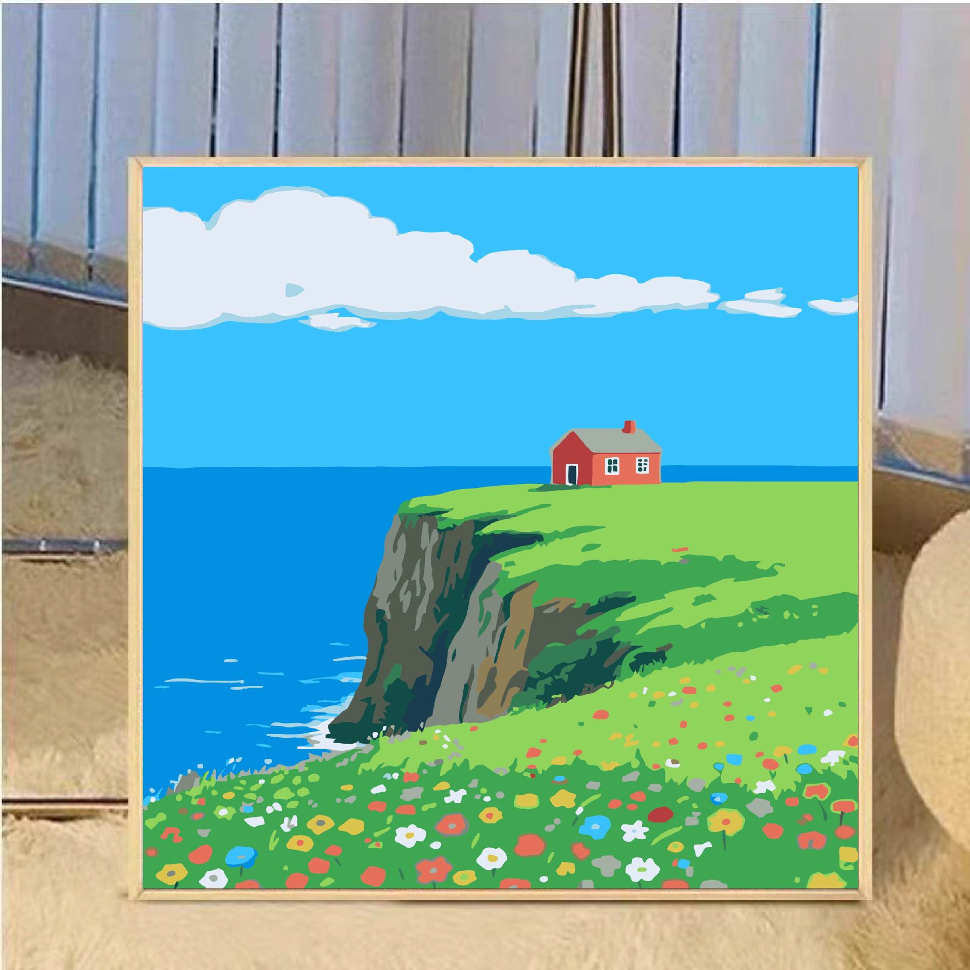 Diy pintura digital al óleo infantil dibujos animados pintar a mano pinturas de pintura 20 * 20