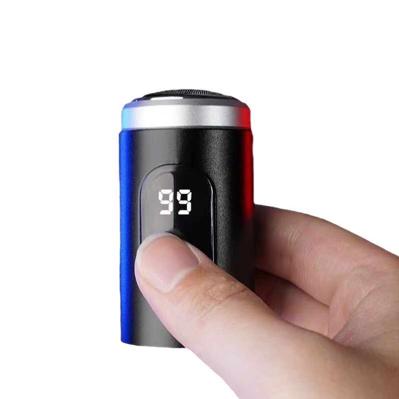 Popular mini máquina de afeitar portátil alemán pequeña pistola acero eléctrica coche recargable barba cuchillo puede ser enviado en nombre