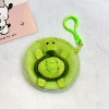 Green headphones, equipment bag