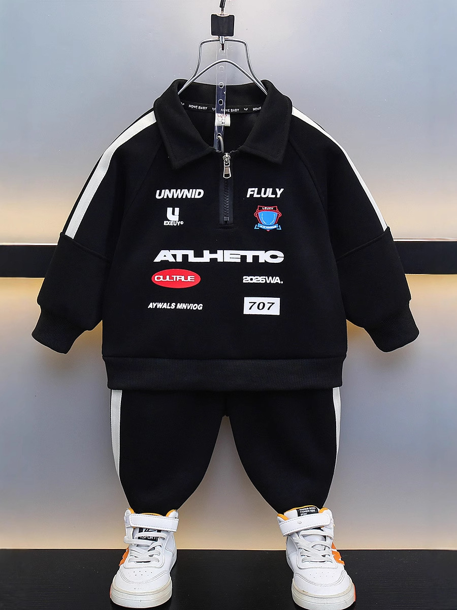 7697 suéter retro POLO para niños 2025 nuevo traje de motocicleta para niños pequeños y medianos top primavera hermosa de moda