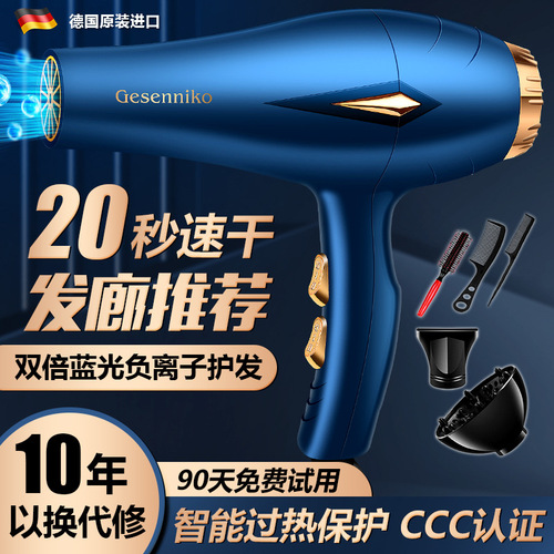 New Styling Salon Constant Temperature High-Speed Hair Dryer with Blue Light Fast Drying Negative Ion Technology High Power Household Hair Dryer