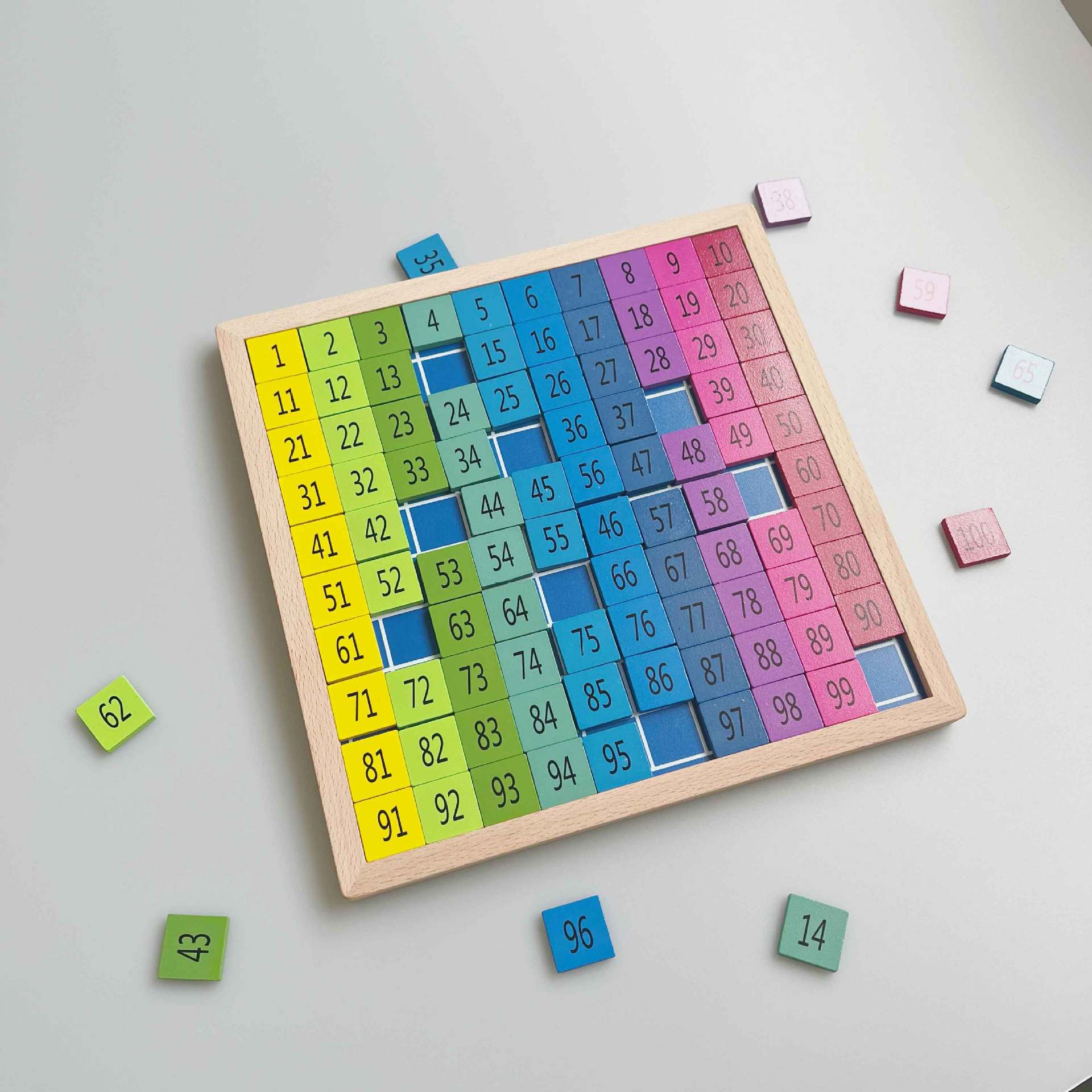 Selección estricta educación temprana cientos tablero 1-100 Tablero continuo digital Primer Grado de los niños pensamiento matemático entrenamiento iluminación Juguetes